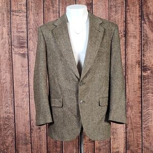 Vintage New Towncraft Tweed Wool Herringbone Pattern